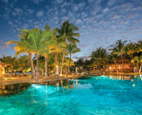 Le Mauricia Hotel Pool At Night Le Mauricia Hotel Pool At Night